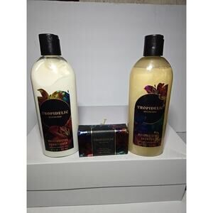 Bath & Body Works TROPIDELIC Shampoo & Conditioner And Bar Soap Set Of 3